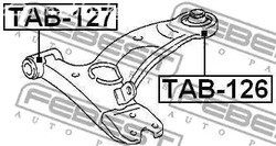 Запчасти и расходники - С/блок переднего рычага, передний Febest TAB127
