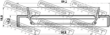 Spare Parts and Consumables - Сальник раздаточной коробки 40x59x11.2/18.8 Toyota Land Cruiser 4.0/3.0D 00