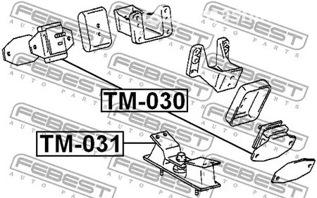 Spare Parts and Consumables - Опора двигателя передняя Toyota LAND CRUISER 100 98-07 FEBEST TM031