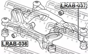 Spare Parts and Consumables - Подушка заднего моста передняя Febest LRAB036