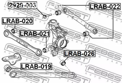 Запчасти и расходники - С/блок заднего рычага Febest LRAB019