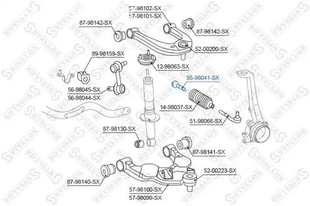 Spare Parts and Consumables - Тяга рулевая Toyota Land Cruiser GRJ12#/KDJ12# 02> STELLOX 5598041SX