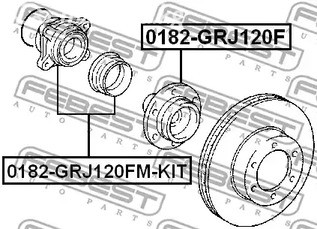 Spare Parts and Consumables - Подшипник передней ступицы (комплект) Febest 0182GRJ120FMKIT