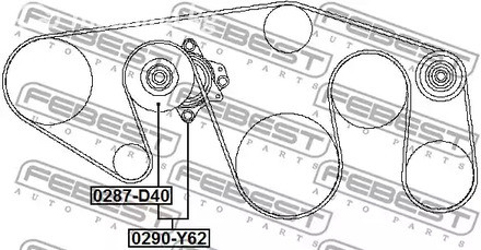 Spare Parts and Consumables - Натяжитель ремня Nissan Patrol Y62 10> FEBEST 0290Y62