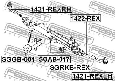 Spare Parts and Consumables - Пыльник рулевой рейки SsangYong Actyon/Kyron/Rexton/Rodius/Stavic 01> FEBES