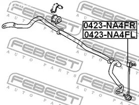 Запчасти и расходники - Тяга стабилизатора переднего левая Mitsubishi Shariot/Grandis N84W/86W/94W/