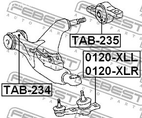 Spare Parts and Consumables - Шаровая опора переднего нижнего рычага LH Febest 0120XLL