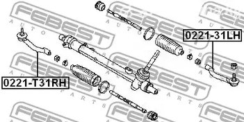 Запчасти и расходники - Наконечник рулевой правый Nissan Qashqai 2.0/1.5DCi/2.0DCi 07>/Koleos 2.5/2