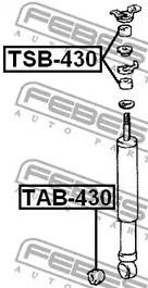 Spare Parts and Consumables - Нижн.втулка перед.аморт. FEBEST TAB430