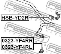 Spare Parts and Consumables - Втулка заднего стабилизатора Acura MDX 3.7 06-13 FEBEST HSBYD2R