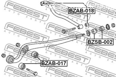 Запчасти и расходники - Втулка реактивной тяги MB G-Class 463 92> FEBEST BZSB002