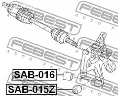 Spare Parts and Consumables - Сб задн цапфы плавающий триб Febest SAB015Z