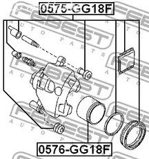 Spare Parts and Consumables - Ремкомплект суппорта тормозного переднего Mazda 6 GG 02-08 FEBEST 0575GG18F