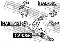 Spare Parts and Consumables - Сайлентблок переднего нижнего рычага Honda Cr-V RD1/RD2 97-01 FEBEST HAB012