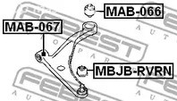 Spare Parts and Consumables - С/б перед рычага перед Febest MAB067