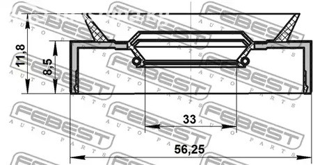 Spare Parts and Consumables - Сальник дифференциала 35x50x8.5/12 Honda CR-V 2.0-2.2 02-06 FEBEST 95PAY355