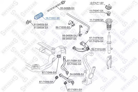 Запчасти и расходники - Пыльник рейки рулевой Mazda 6 02> STELLOX 1471022SX