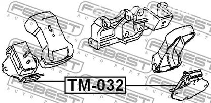 Запчасти и расходники - Подушка ДВС перед. Toyota Land Cruiser Prado 120 GRJ12/KDJ12/RZJ12/TRJ12 02