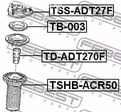 Запчасти и расходники - Подшипник в опору амортизатора переднего Febest TB003