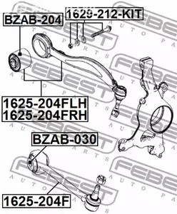 Spare Parts and Consumables - Болт с эксцентриком к-кт MB W204 06-14 FEBEST 1629212KIT