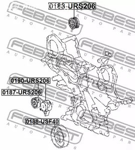 Авто тетиктер жана сарптоолору - Ролик обводной Lexus LS-460/460H FEBEST 0188USF40