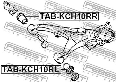 Spare Parts and Consumables - Сайлентблок зад. рычага наружн. Toyota Hi-Ace LXH1#/LXH2#/RCH1#/RCH2# 95-99