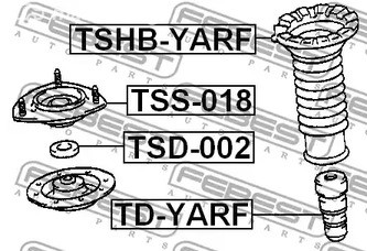 Spare Parts and Consumables - Пыльник переднего амортизатора febest tshbyarf