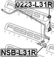 Spare Parts and Consumables - Втулка стабилизатора заднего d19 Nissan Altima/Maxima 01-08 FEBEST NSBL31R