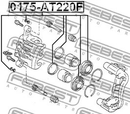 Авто тетиктер жана сарптоолору - Р/к диск.торм. Toyota Avensis/Corona FEBEST 0175AT220F