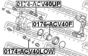 Запчасти и расходники - Направляющая суппорта тормозного переднего Toyota RAV4 05-13 FEBEST 0174ACV