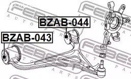 Spare Parts and Consumables - С/блок переднего нижнего рычага (передн.) Febest BZAB043