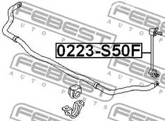 Авто тетиктер жана сарптоолору - Тяга стабилизатора переднего Infiniti FX 54/35 02-08 FEBEST 0223S50F