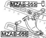 Запчасти и расходники - Сайлентблок рычага зад. Mazda 323 BJ 98> FEBEST MZAB055