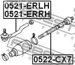 Запчасти и расходники - Наконечник рулевой внутренний левый Mazda CX-7/CX-9 07> FEBEST 0521ERLH