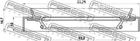 Spare Parts and Consumables - Сальник заднего редуктора LH Febest 95HDS35631016C