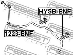 Запчасти и расходники - Втулка стабилизатора переднего D22.8 Hyundai Elantra 06-11 FEBEST HYSBENF