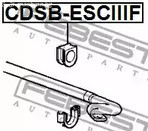 Авто тетиктер жана сарптоолору - Втулка переднего стабилизатора Cadillac CTS 03-07 FEBEST CDSBESCIIIF