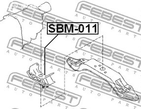 Запчасти и расходники - Подушка ДВС задняя Subaru Impreza/Legacy/Tribeca 03-14 FEBEST SBM011