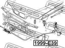 Запчасти и расходники - Тросик привода открывания замка капота BMW 5 E39 95-03 FEBEST 1999E39