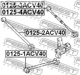 Авто тетиктер жана сарптоолору - Рычаг задней подвески задний левый Toyota Camry 2.4 16V/3.5 24V 06> FEBEST