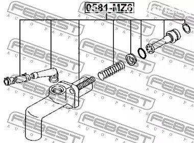 Запчасти и расходники - Цилиндр сцепления главный Mazda 6 02> FEBEST 0581MZ6