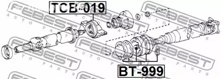 Spare Parts and Consumables - Муфта кардана рем.к-т Lexus RX300/330/350 03-08 FEBEST BT999