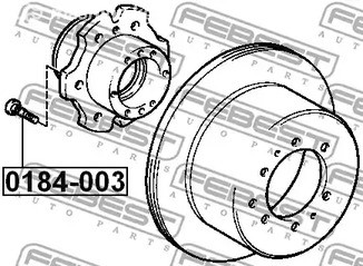 Запчасти и расходники - Шпилька колёсная Toyota 4Runner 02-09 FEBEST 0184003