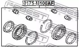 Spare Parts and Consumables - Ремк-т диск.тормоза без порш. Daihatsu Cuore 90-94 FEBEST 0175M100AF