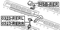 Авто тетиктер жана сарптоолору - Втулка стабил-ра зад Febest HSBRER