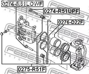 Spare Parts and Consumables - Р/к суппорта перед Febest 0275R51F