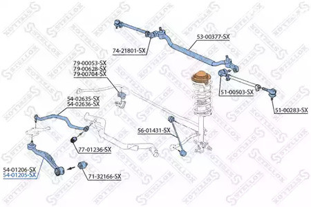 Spare Parts and Consumables - Рычаг нижний правый BMW E28/E34/E24 81> STELLOX 5401205SX