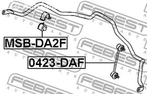 Запчасти и расходники - Тяга стабилизатора переднего Volvo S40/V40 all 95> FEBEST 0423DAF