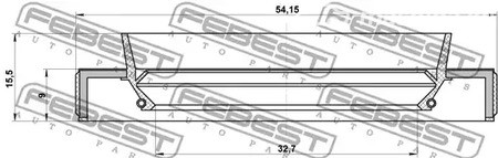 Spare Parts and Consumables - Сальник привода Febest 95HBY34540915R