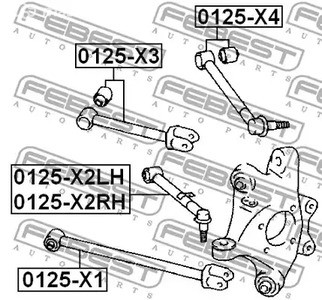 Запчасти и расходники - Рычаг задний верхний поперечный Lexus GS30,GS450H 05-11 FEBEST 0125X4